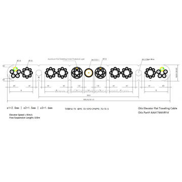 AAA174AMR14 Otis Elevator Flat Traveling Cable